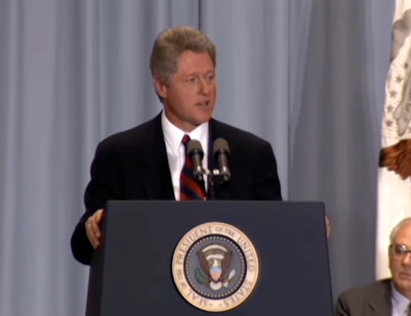 President Clinton announcing his new policy of don't ask don't tell.
