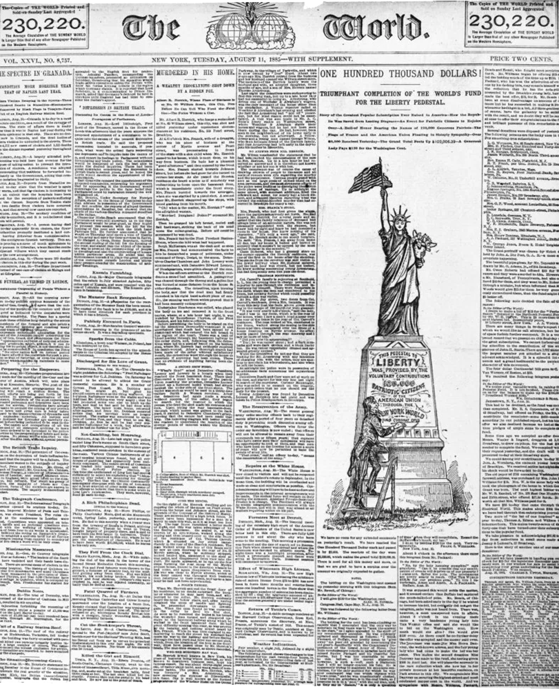 A archived page of The New York World