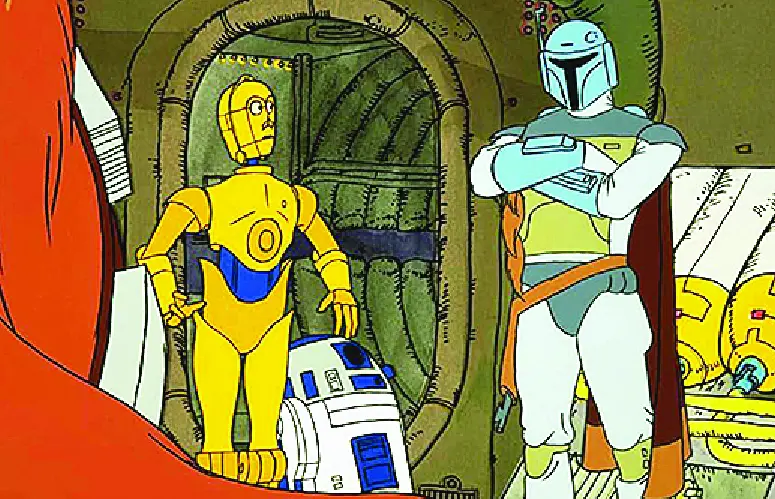 The animated Boba Fett from the Holiday Special.