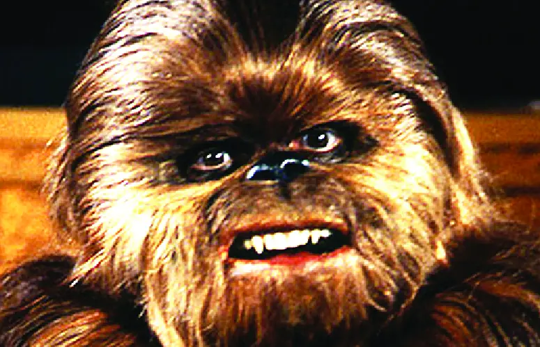 A still from the Holiday Special of Lumpy, the wookiee.