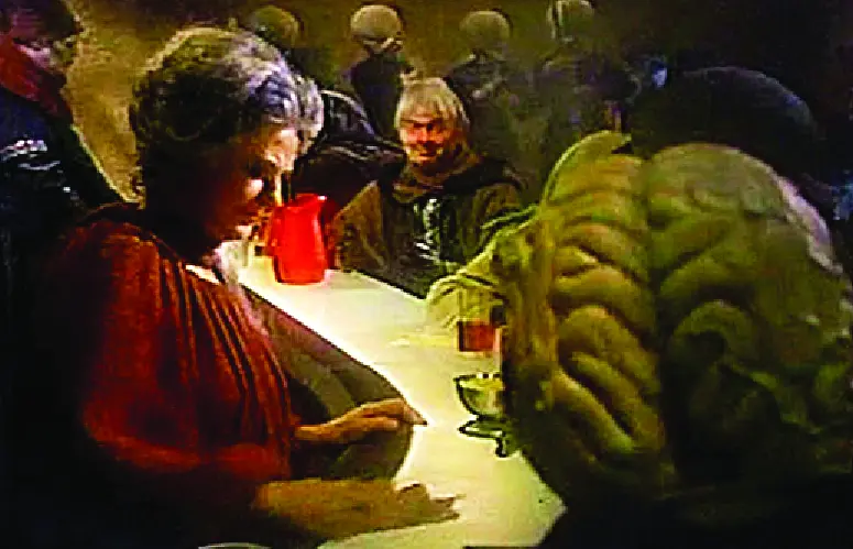 The Mos Eisley Cantina and Bea Arthur playing a woman.