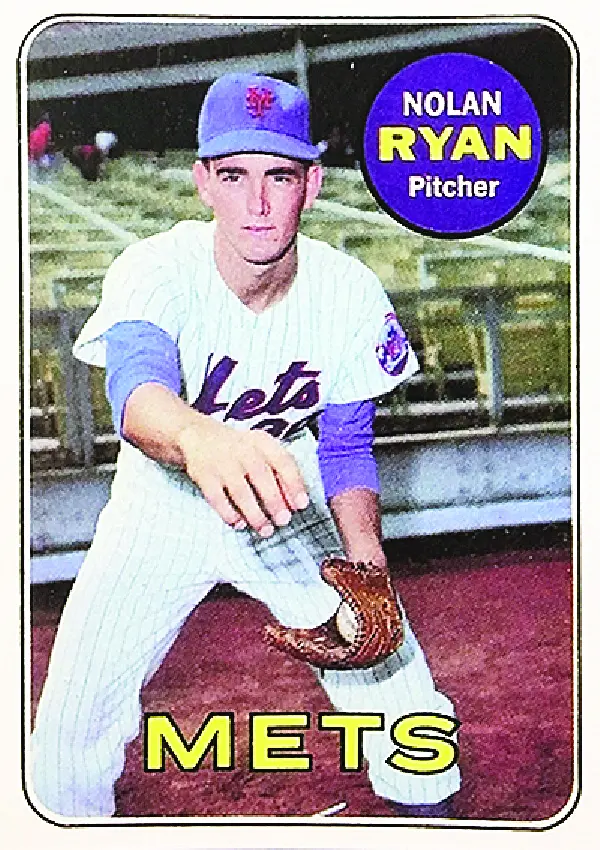 Baseball card of Nolan Ryan
