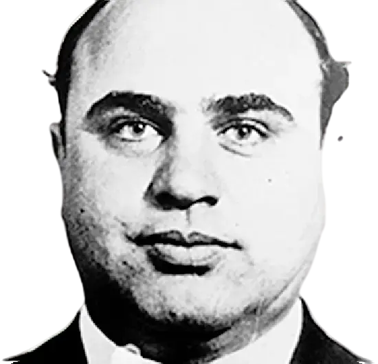 Al Capone in his mugshot.