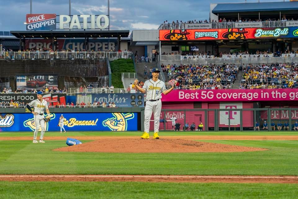 A player shrugging on the mound.