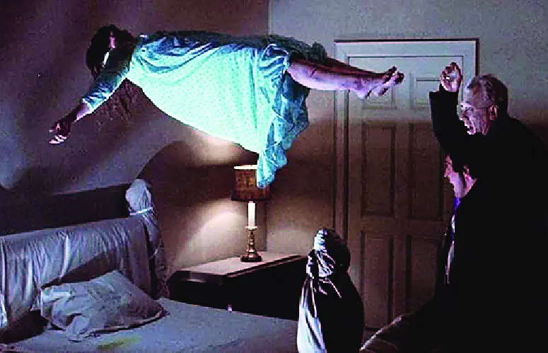 A shot from the actual exorcism within the movie.