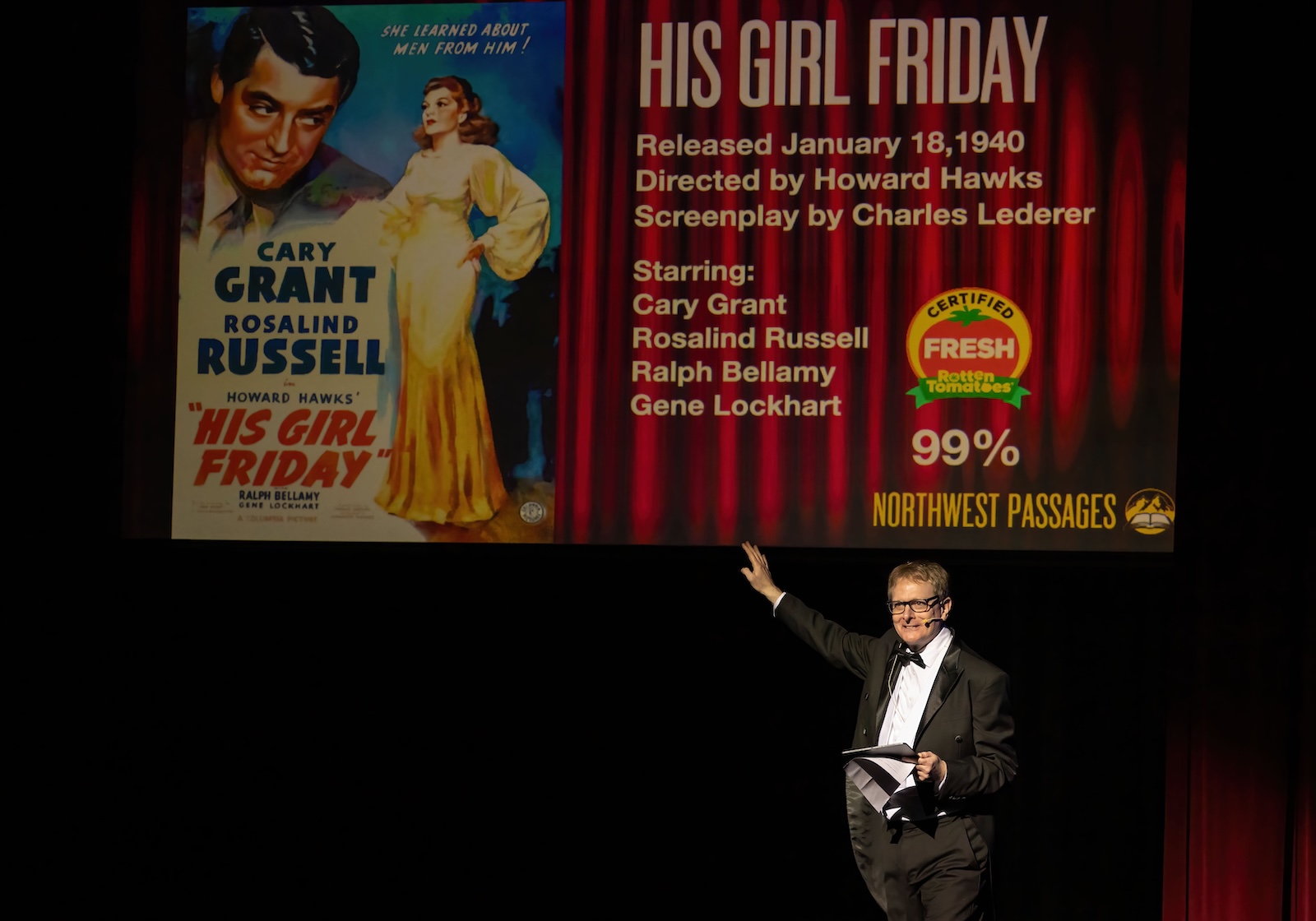 Editor Rob Curley presenting Newspapers in the Movies