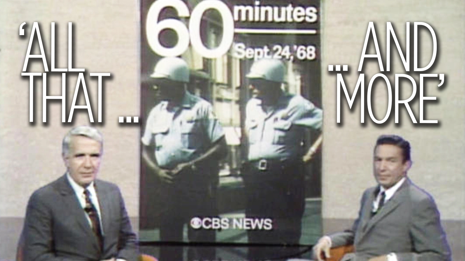 Opening graphic and header of 60 minutes.