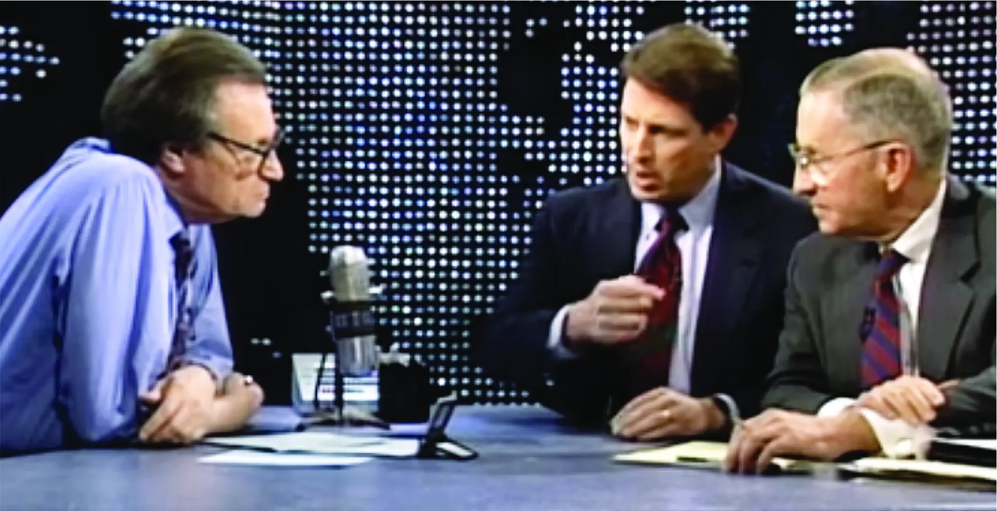 The debate pictured live on Larry King.